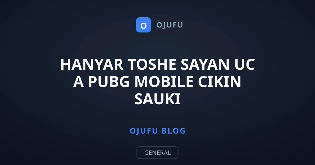 Hanyar Toshe Sayan UC a PUBG Mobile Cikin Sauki